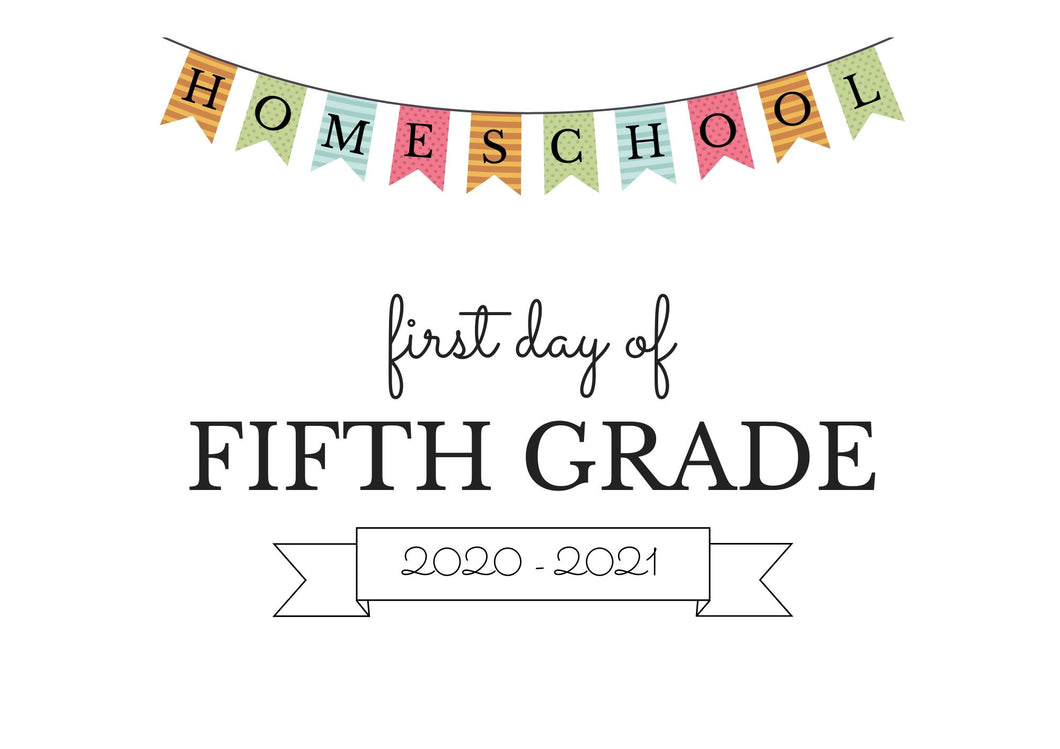 FIFTH GRADE HOMESCHOOL FIRST DAY OF SCHOOL