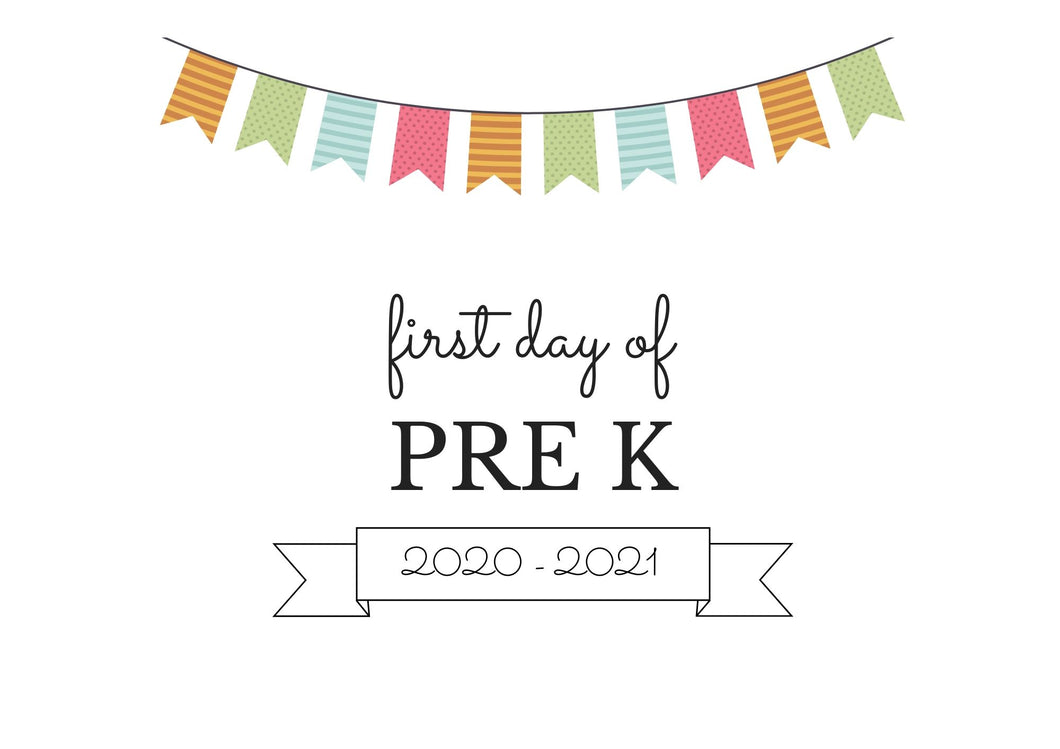 PRE K FIRST DAY OF SCHOOL