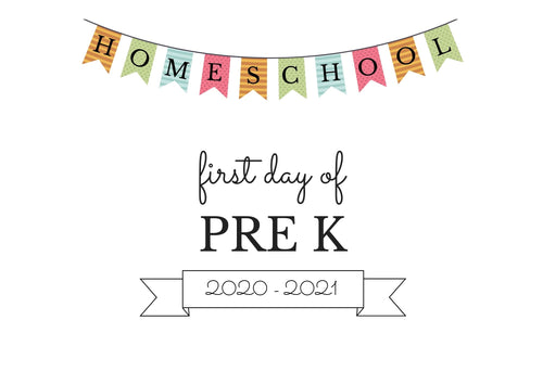 PRE K HOMESCHOOL FIRST DAY OF SCHOOL