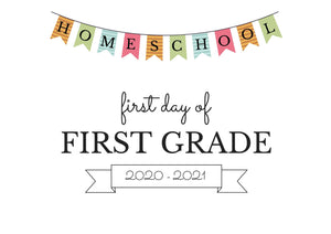 FIRST GRADE HOMESCHOOL FIRST DAY OF SCHOOL
