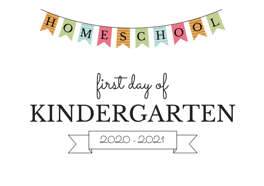 KINDERGARTEN HOMESCHOOL FIRST DAY OF SCHOOL