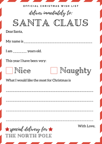 Letters to Santa (Instant Download)
